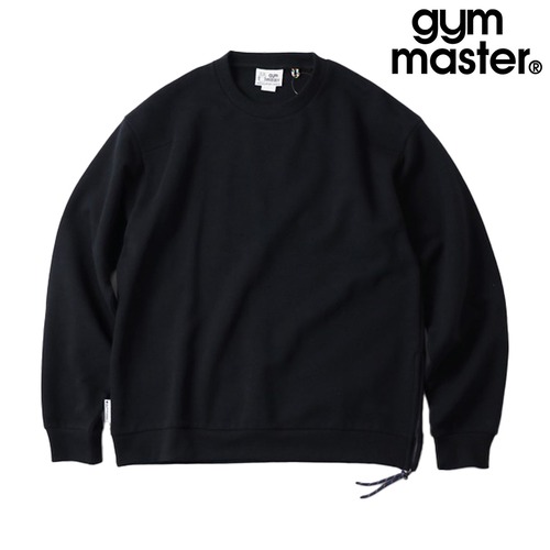 gym master ジムマスター 12oz ヘビー裏起毛 スウェット クルーネック サイドジップ ワイドシルエット メンズ G833740 ブラック
