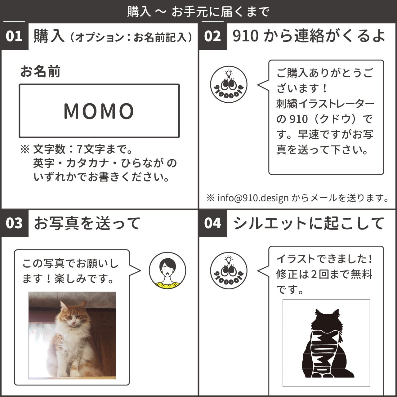 うちの子シルエット】マチ付きポーチ ファスナーポーチ 化粧ポーチ
