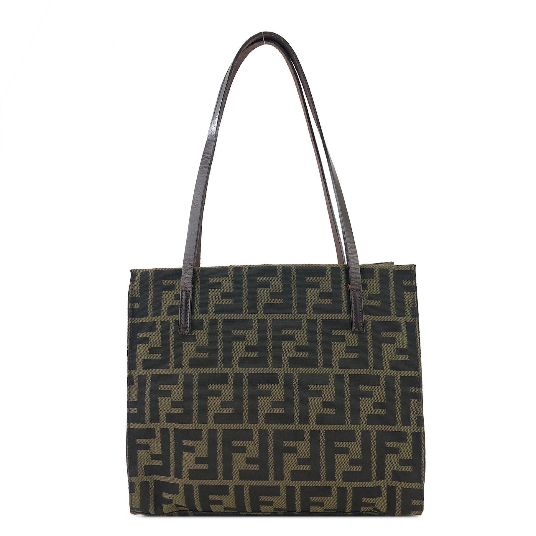 FENDI ヴィンテージ ハンドバッグ ズッカ キャンバス フェンディロゴ FENDI フェンディ ズッカ FF キャンバス ハンドバッグ トートバッグ