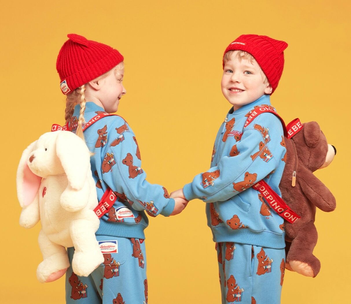 BEBE DE PINO] All over witty bear zip up jacket 正規品 韓国