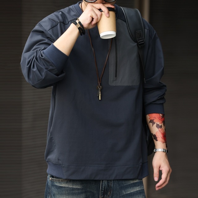 スプライスポケットロングスリーブTシャツ 220215