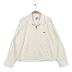80s ラコステ ヴィンテージ スウィングトップ ホワイト コットンジャケット IZOD LACOSTE サイズM 古着 DZ0823