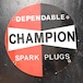 Vintage Champion Spark Plugs Sign