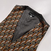 Christian Dior クリスチャンディオール MONSIEUR 総柄 シルク ジレ ベスト サイズ M /ビンテージ/絹100%