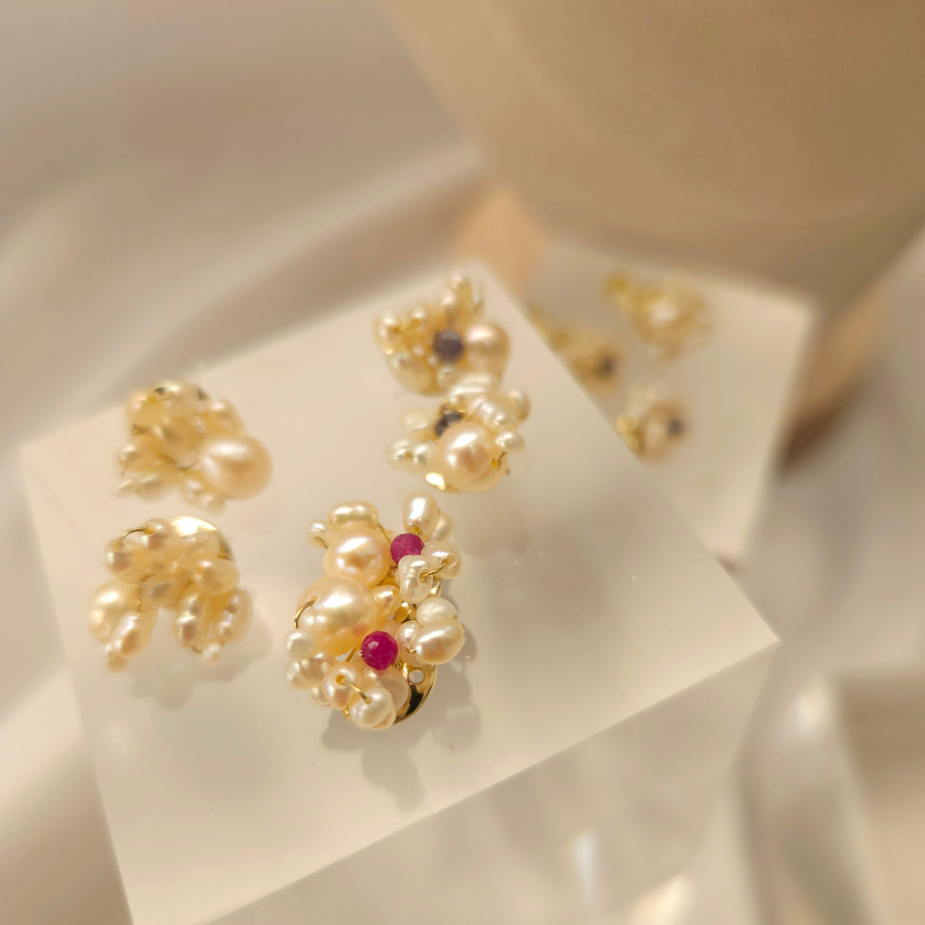 満月~周りを明るく照らす強く美しい女性に~淡水パールのイヤリング/ピアス