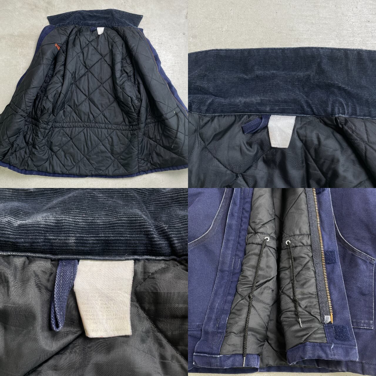 Carhartt XL ネイビー 中棉 カバーホール トラディショナルコート 90年代 USA製 Carhartt カーハート トラディショナルコート メンズXL