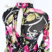 社交ダンス 衣装 スタンダード ドレス ワンピース パーティドレス ピンク系 ブラック系 グリーン系 prima boutique プリマブティック 黒 花柄 ホワイト系 白 ストレッチ ドレス 女性用 発表会 フラワーデザイン おしゃれ かわいい 高級感 ラインストーン ドレスアップ バルーン スカート エレガント デザイン 袖あり 透け感 ポリエステル 柔らかい 目立つ 体型カバー ゆったり フォーマルパーティ