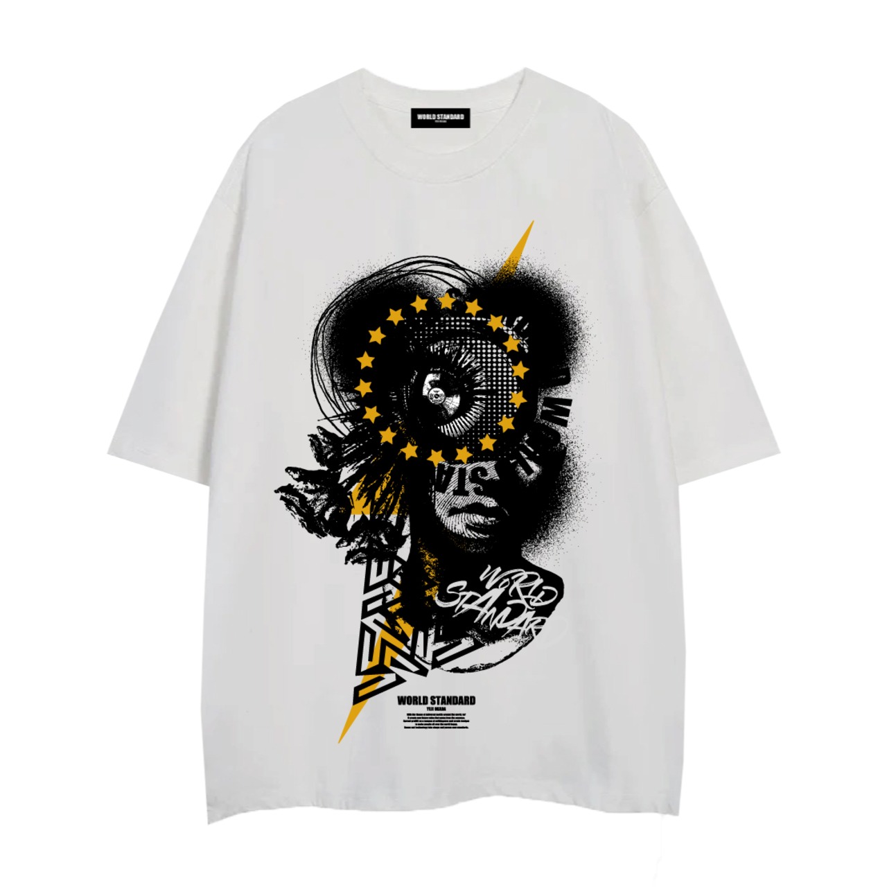 WORLD STANDARD/クルーネックプリントTシャツ/WSHT-063