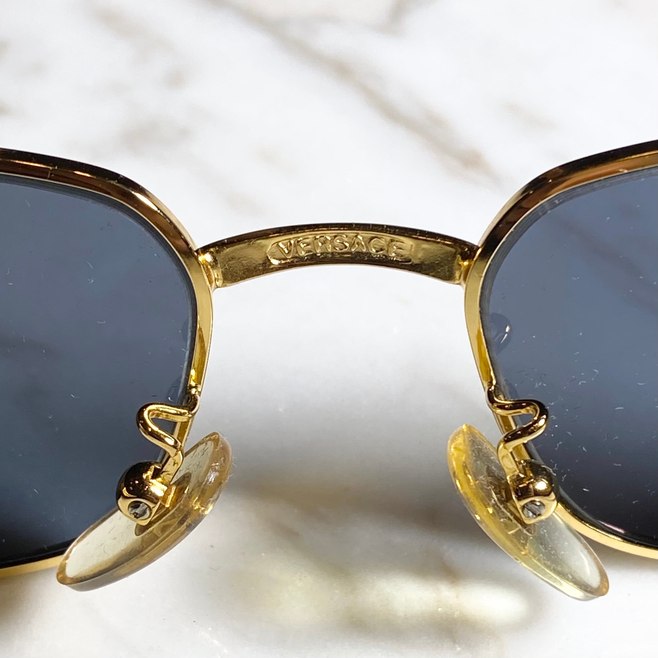 vintage GIANNI VERSACE square glasses “mod.S39” | NOIR ONLINE