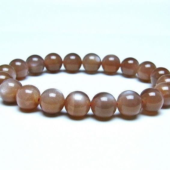 オレンジムーンストーン ブレスレット 10mm 一点物 メール便可 [M便 1/10] 111-48597