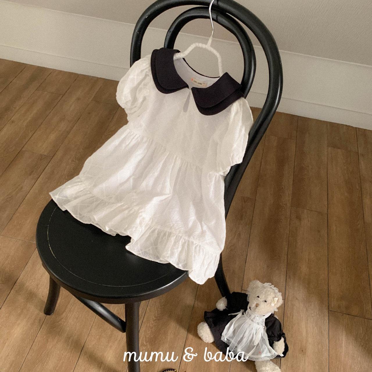 «予約»«mumu&baba»«ジュニアサイズあり» パンチングワンピース