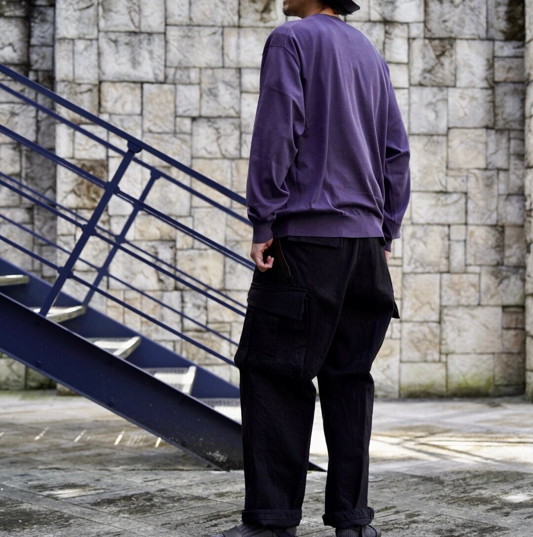 COMOLI(コモリ)/18G クルーネックニット-fade navy-(X01-06021) | Signs
