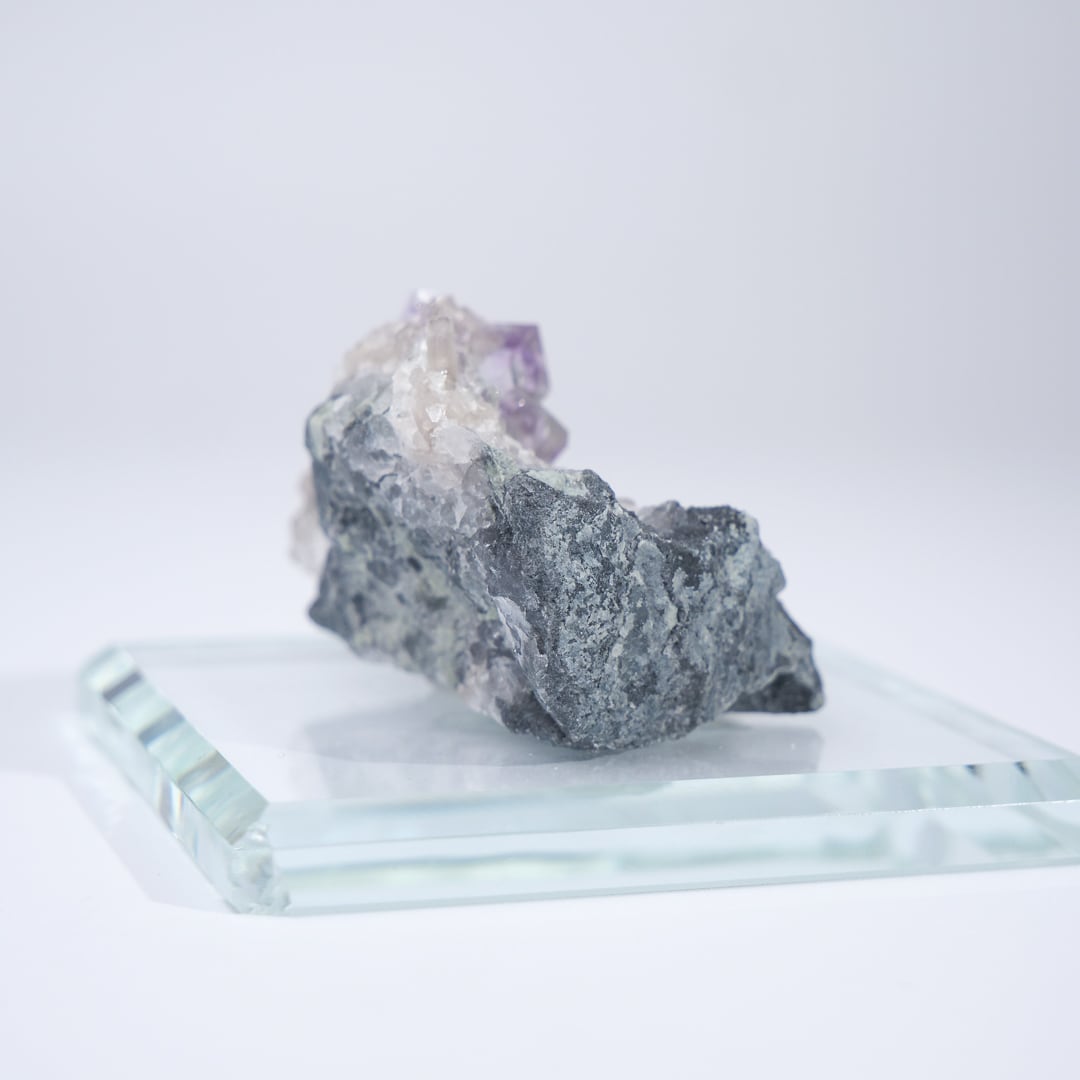 天然石スモーキークォーツ&パイライト共生フローライト原石　置物NO.080106 天然石スモーキークォーツ&パイライト共生フローライト原石置物NO.080106