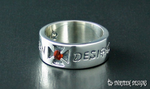 THIRTEEN DESIGNS サーティーンデザインズ KR-32 JEWEL INTO CROSS RING