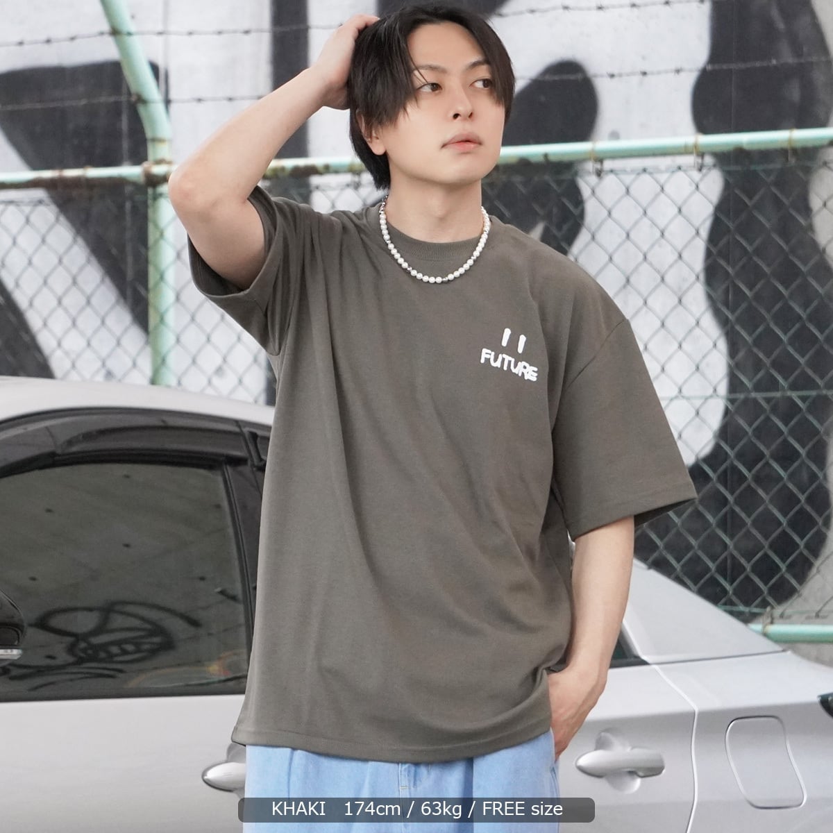 2XL ホワイト 穴あき Tシャツ ダメージ ロングTシャツ 原宿 モード系