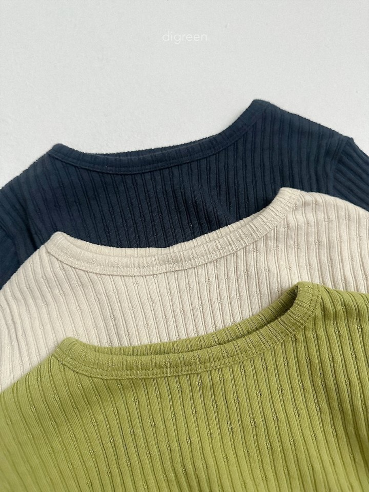 韓国子供服 / Digreen / 26Autumn / Bella Rib Tee / 長袖Tシャツ *S~XXL*