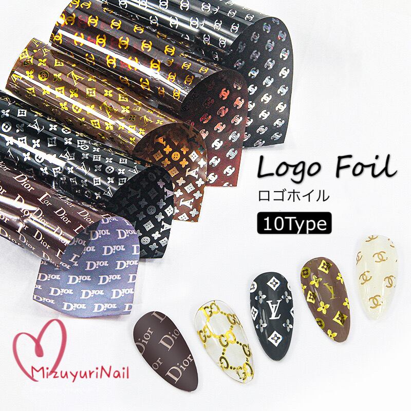 新商品 ロゴ 英字 ホイルネイル ロゴホイルネイル Mizuyurinail