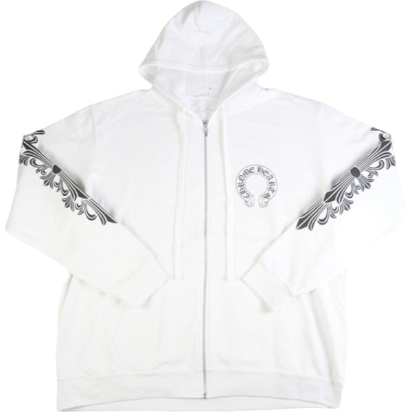 Size【XL】 CHROME HEARTS クロム・ハーツ HORSESHOE ZIP HOODIE WHITE