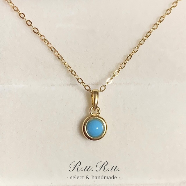 Turquoise circulaire necklace［A912］