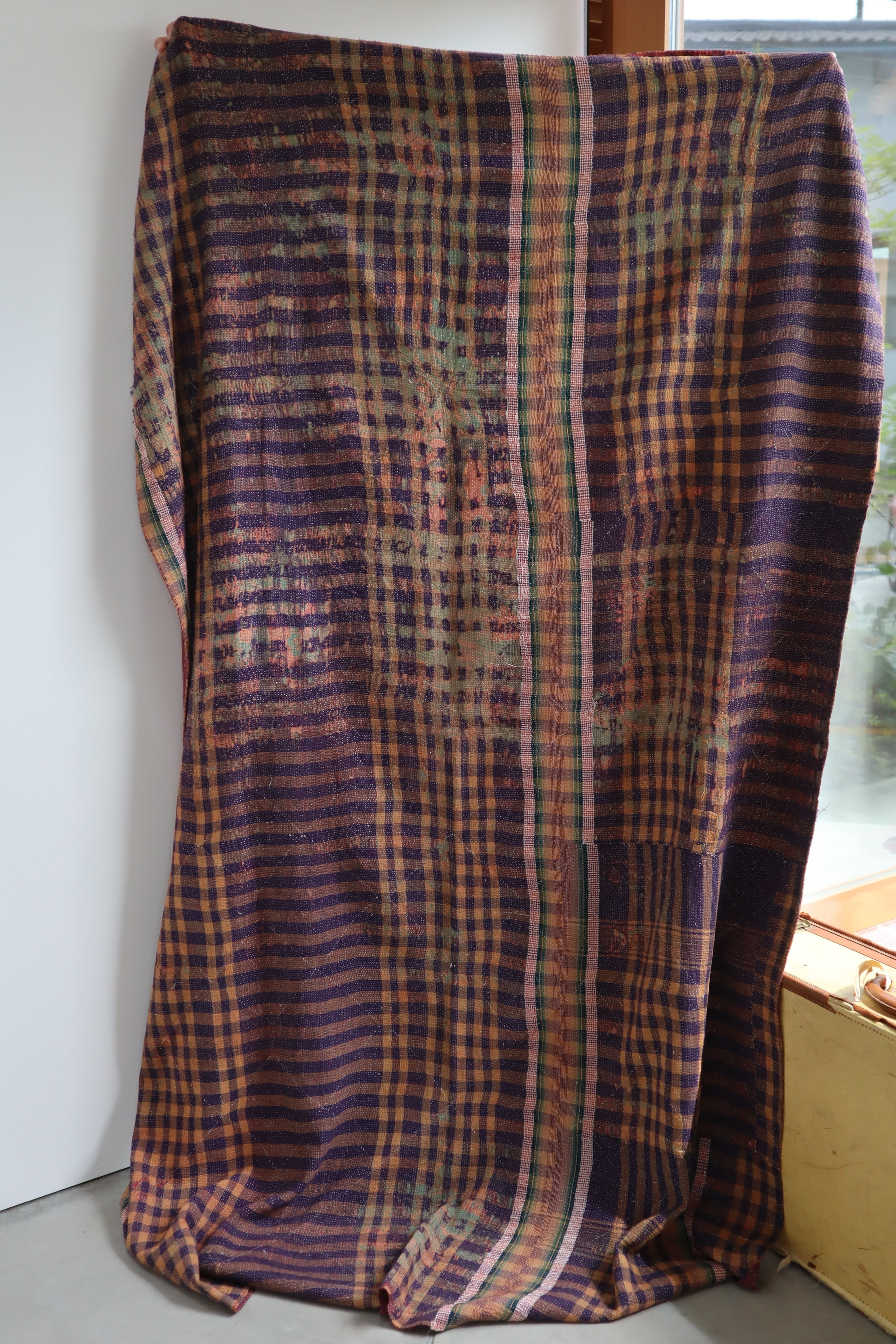 ✴︎ヴィンテージカンタキルト　ラリーキルト　マルチカバー✴︎ インド製ヴィンテージカンタラリーキルト アートマルチカバー 【公式通販】