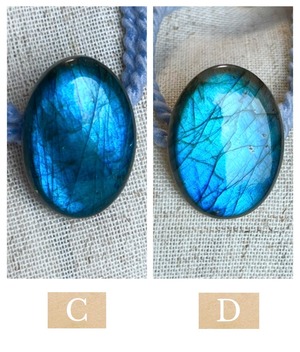 AAAAA Oval Labradorite hair accessory(マダガスカル産オーバルラブラドライトヘアゴム)