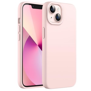 【数量限り】JETech iPhone13 シリコンケース(6.1インチ専用) シルキーソフトタッチフルボディ保護ケース マイクロファイバーライニング付き耐衝撃カバー (ピンク)