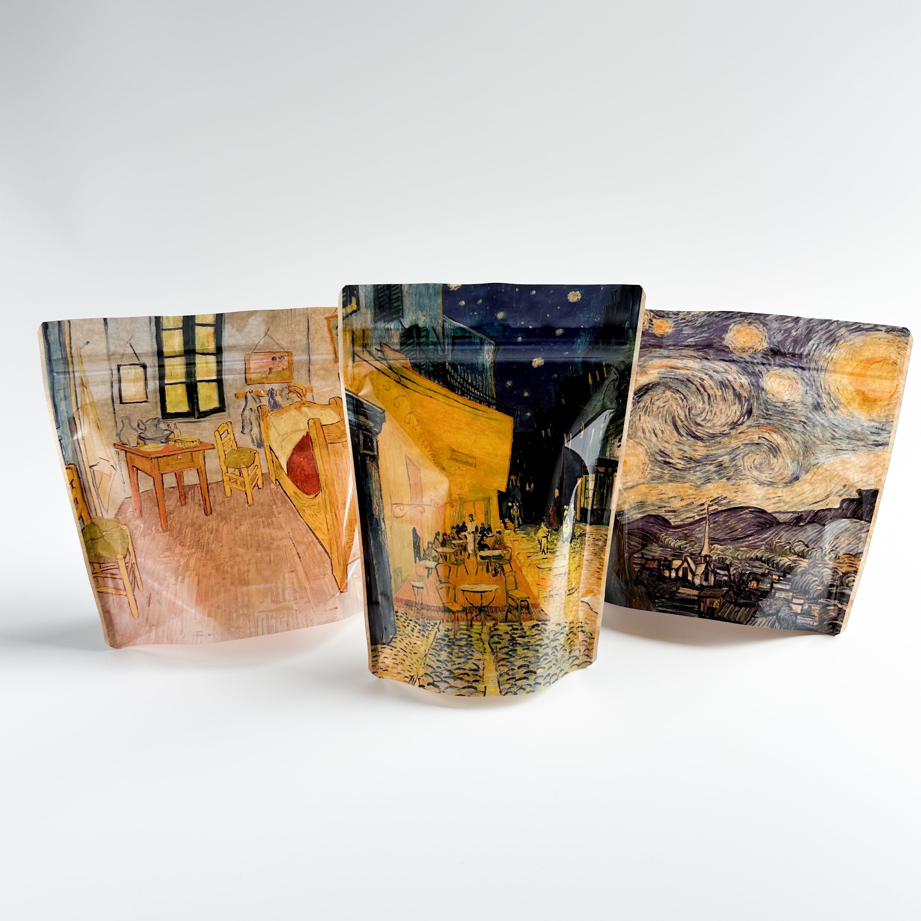 ゴッホ カレイドバッグ A：夜のカフェテラス・星月夜・アルルの寝室