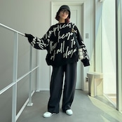 Typo pattern usefull knit/black