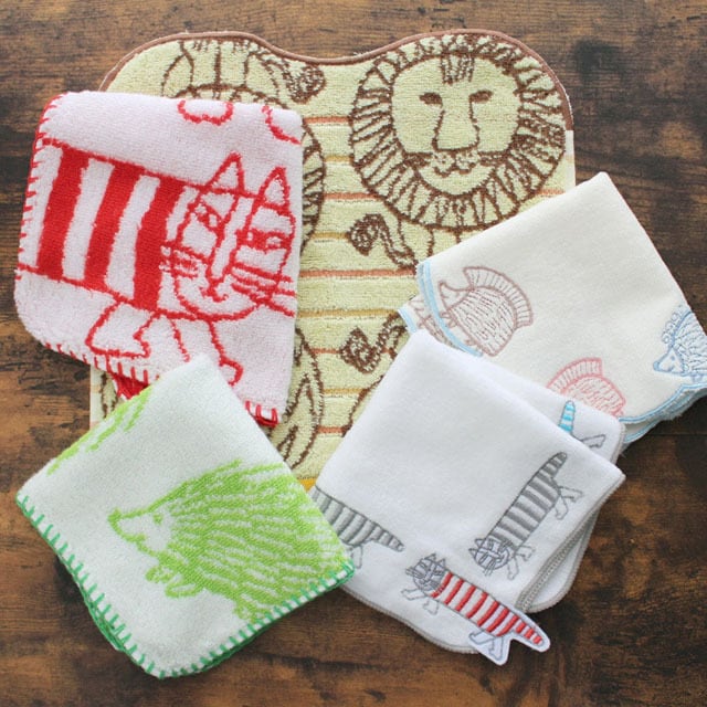 リサラーソン ミニタオル ハンカチ 北欧 雑貨 かわいい おしゃれ