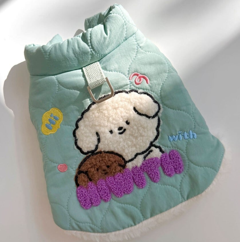 予約【hi with】Hi with Vest Jacket (Mint)