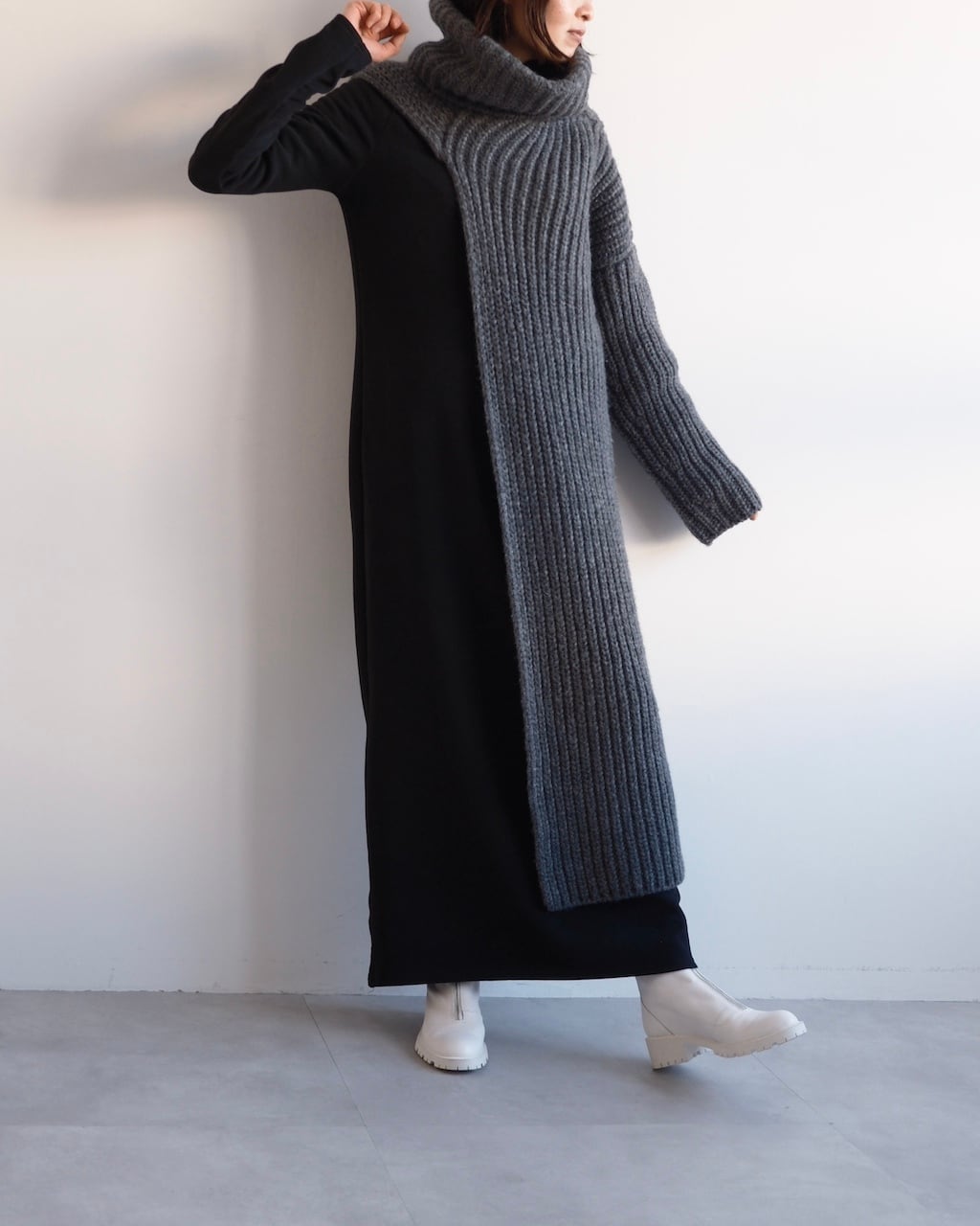 STELLA McCARTNEY ASYMMETRIC RIB KNIT DRESS | dear closet