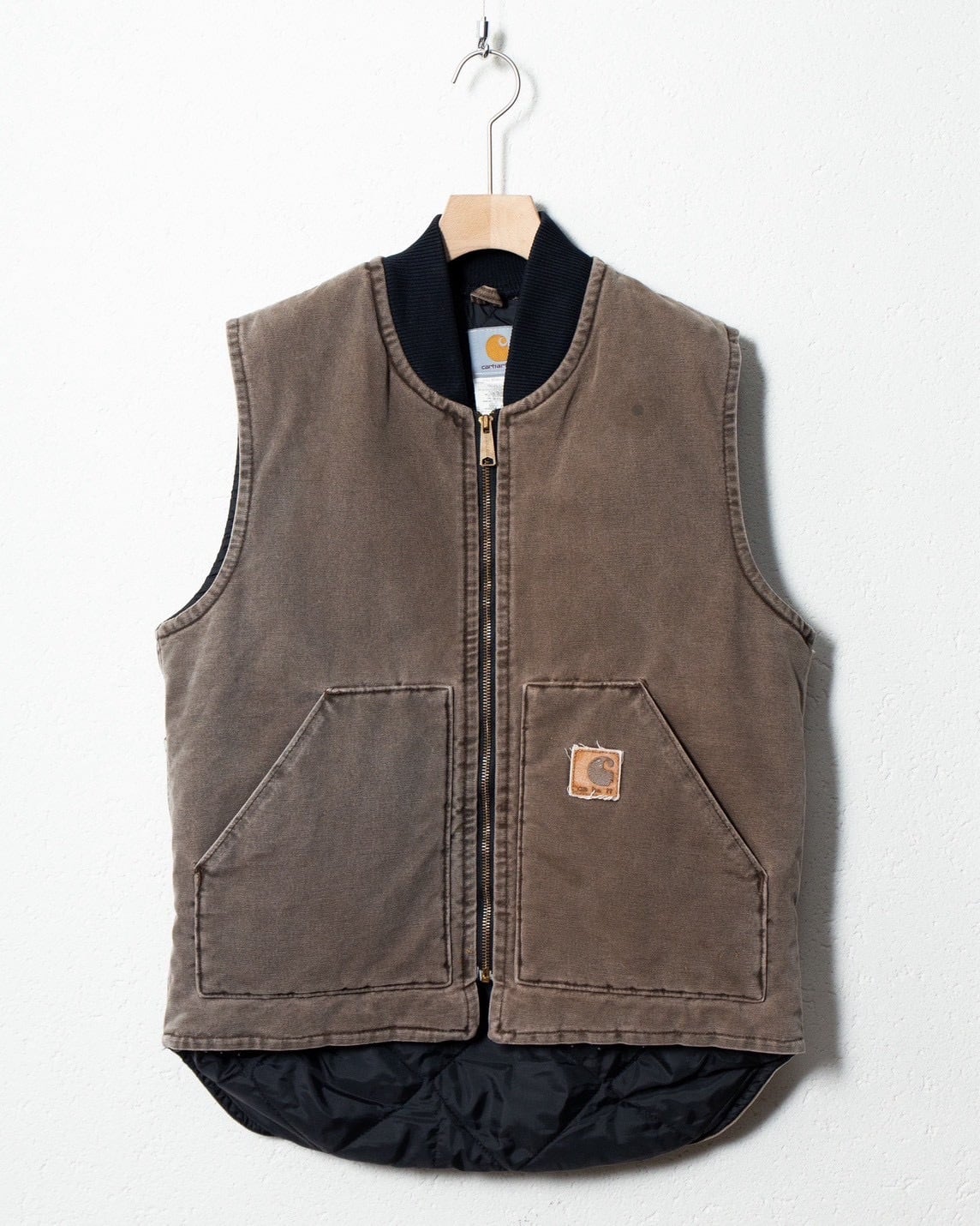 80年代 USA製 Carhartt カーハート ダック地 ベスト キルティング