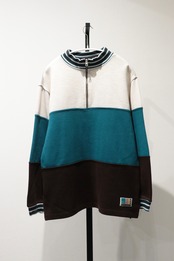 EASYWEAR 3 colors half zip design sweat shirt