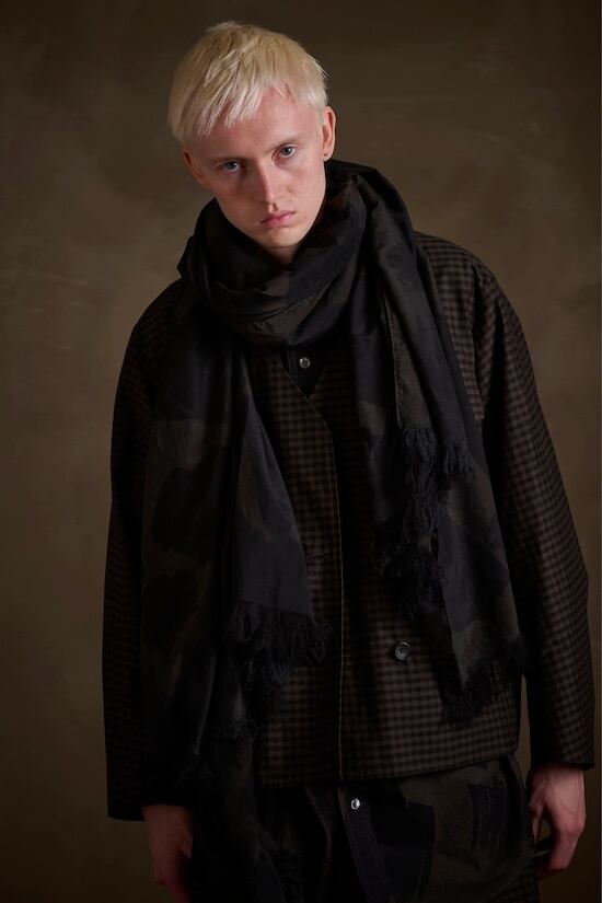 HAVERSACK 482520 スクエアブラッシュプリント大判ストール | STand