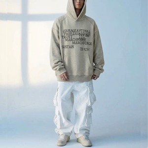 Front letter design hoodie C4503