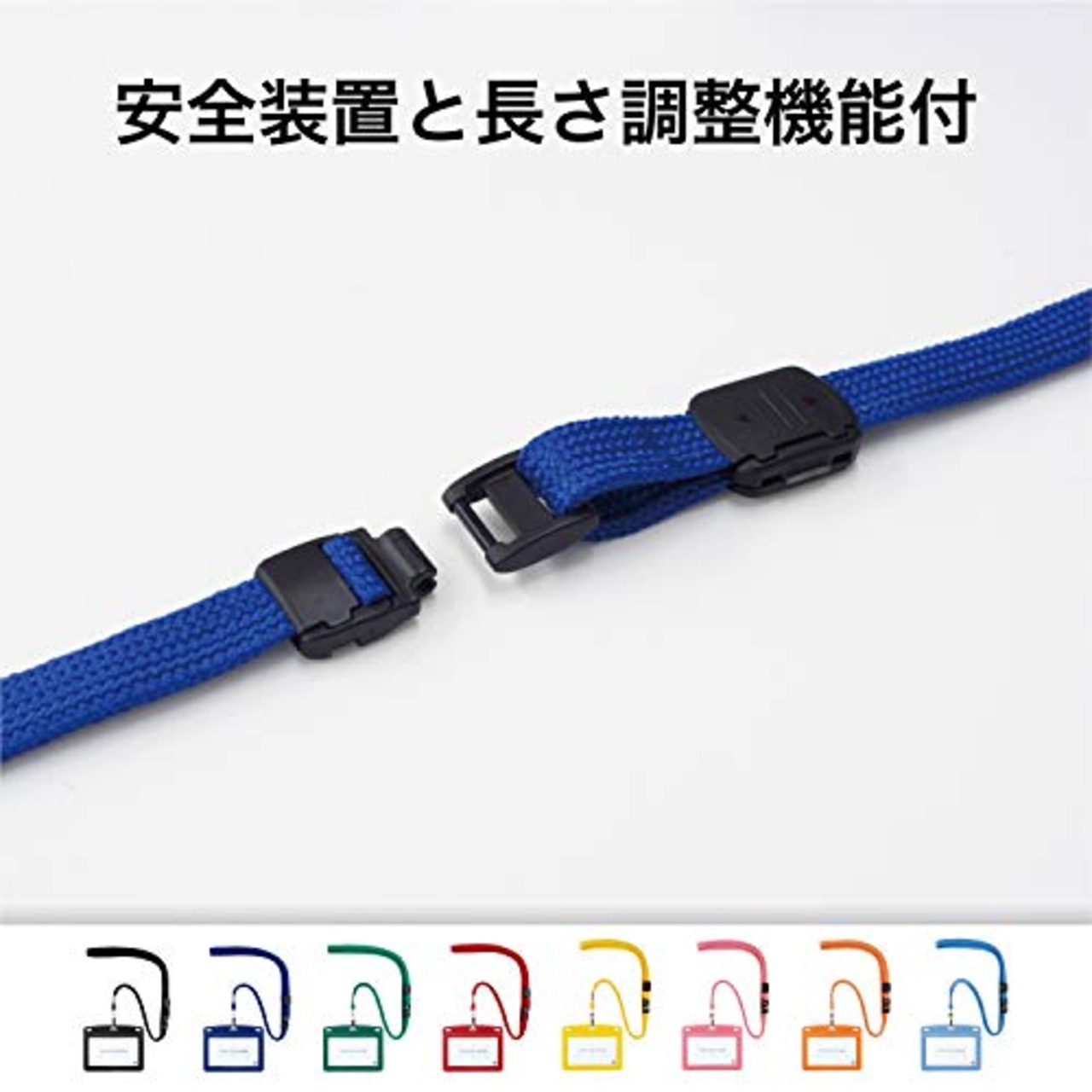 オープン工業 吊り下げ名札 ネームプレート 名札 ネームホルダー 名刺サイズ 1枚 レザー調 ヨコ ブルー 青 N-123P-BU