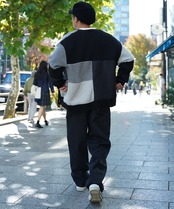 【#Re:room】PATCHWORK DESIGN KNIT CARDIGAN［REK127］