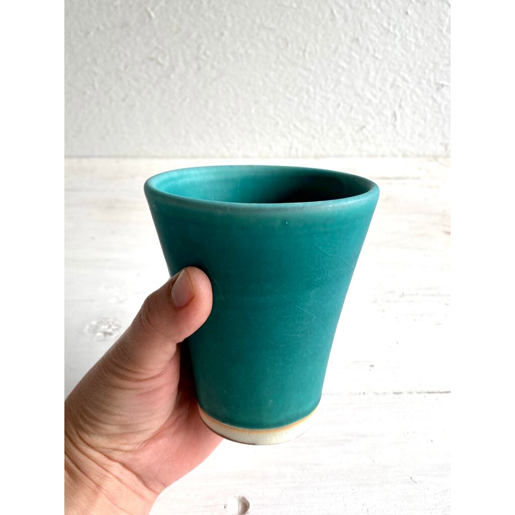 丹波焼 フリーカップ 碧（みどり） 高さ10.5cm