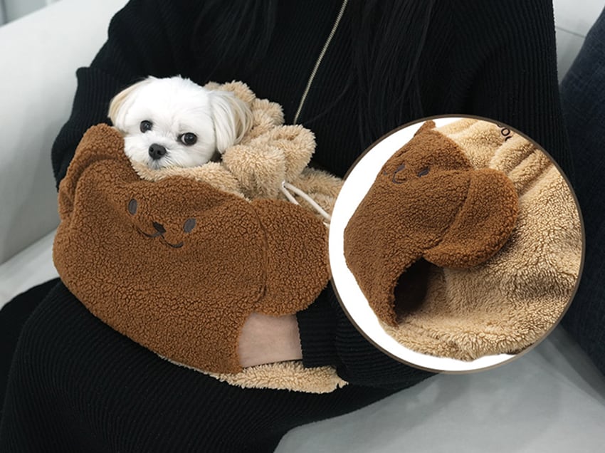 bear hug multi warmer Sサイズ / マルチウォーマー 犬 毛布 ペット用品 ぽかぽか ふわふわ 防寒 ブランケット