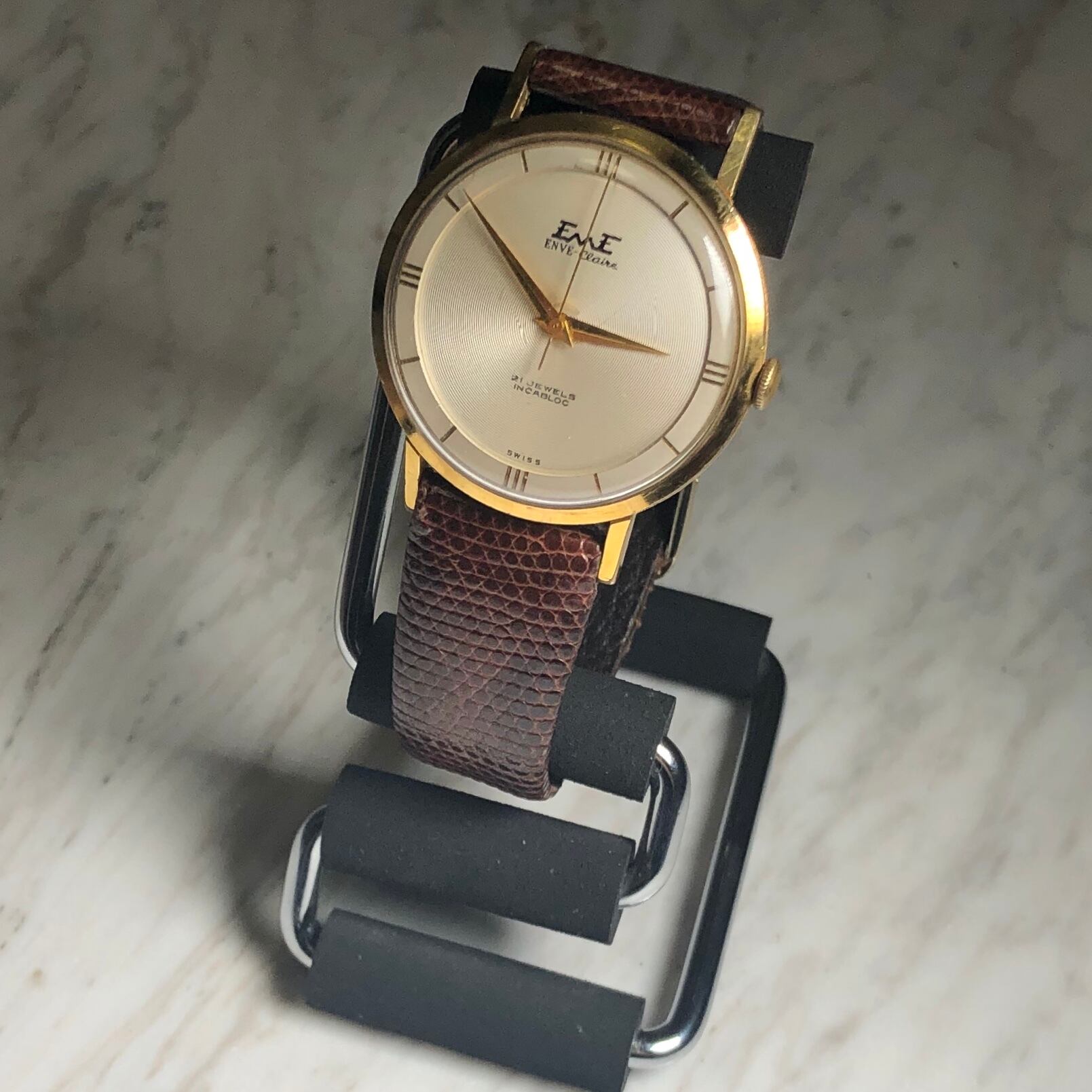 vintage ENVE manual winding watch | NOIR ONLINE