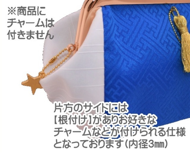がま口 ポーチ (黒×ピンク) 和柄 ジャガード織り 工房 手作り 日本製 エコパッケージ MX-0011-146