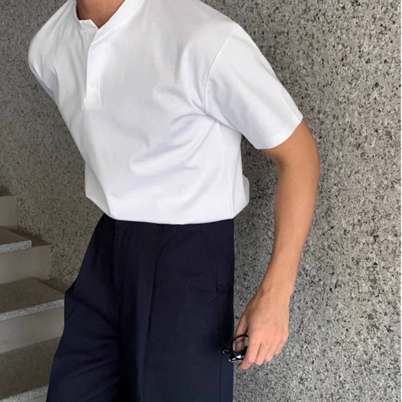 ヘンリーネックTシャツ　0602