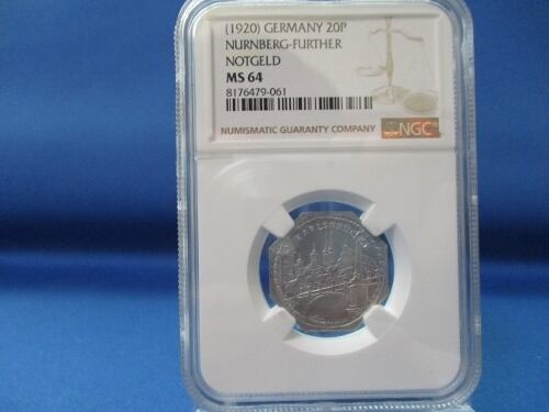 ドイツ ニュルンベルク都市景観 20ペニヒ硬貨☆1920年／未使用