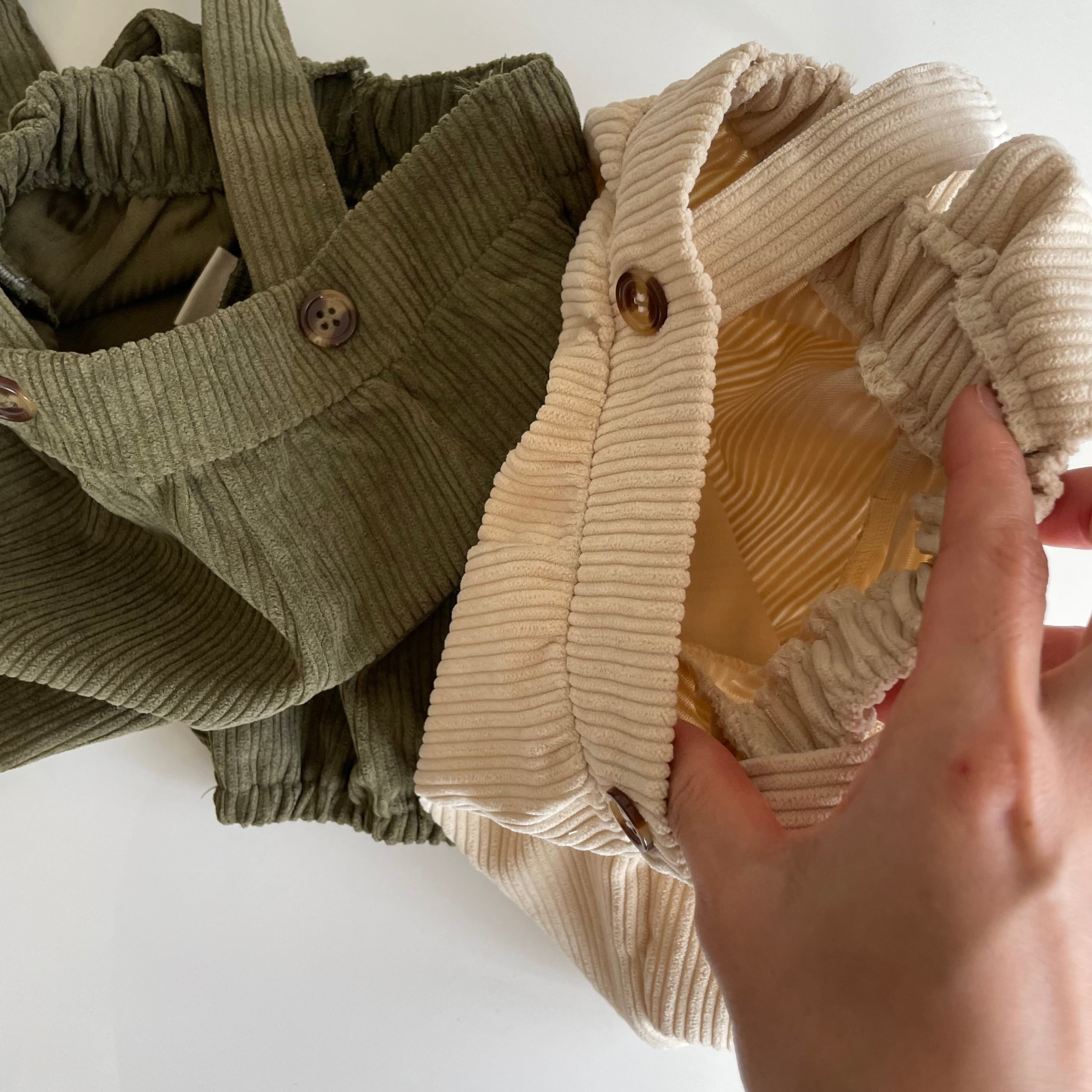 【新品タグ付】へっぽこ先生　パンツ　コーデュロイ　裏地あり　ベージュ　花　レース 新品タグ付】へっぽこ先生 パンツ コーデュロイ 裏地あり