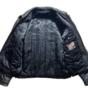 old black leather motorcycle jacket