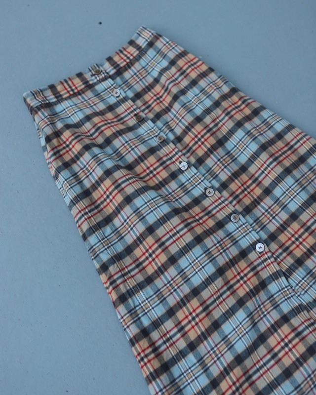 pendleton check button skirt