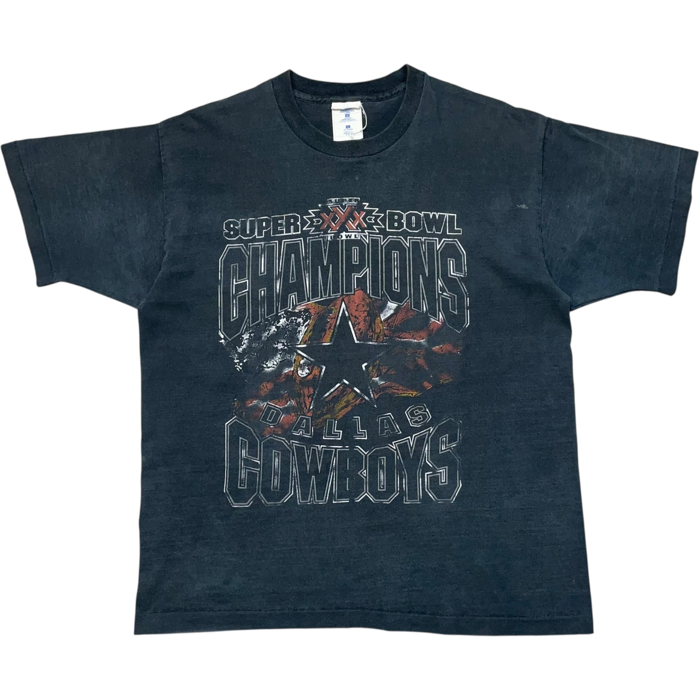 《L》unknown Tシャツ ダラス・カウボーイズ スーパーボウル 優勝記念 フロントプリント シングルステッチ USA製 90年代 vintage no.8732