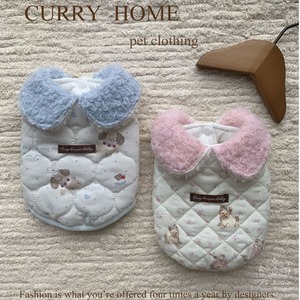 予約【№B07161】CURRY　HOME　丸襟　パット入り　ドッグ柄　アウター（2カラー）