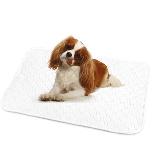 【特価処分】ペットシーツ 洗える 猫 犬用 おしっこパッド ペット用 トイレ下敷きマット 速乾 洗える 大判サイズ 多頭飼いに最適(ホワイトＭ 二枚セット)