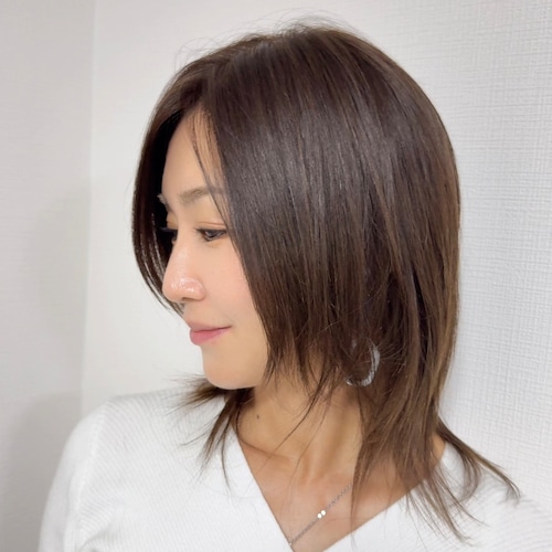 3D軽量ウィッグ 商品名: たかこ  百合子ウィッグレミー人毛100%